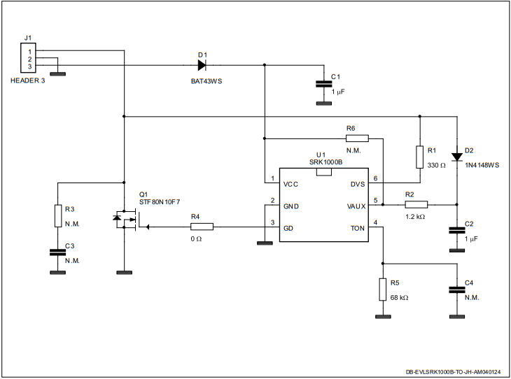 原理图 - STMicroelectronics EVLSRK1000B-TO演示板